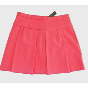 J.CREW Box Pleat Skirt in Crepe, Pink Coral Size 2